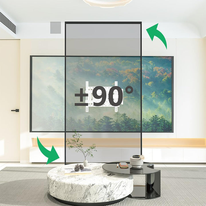 XTRARM TiTon F 80 cm Wandabstand, TV Wandhalterung, Langer Schwenkarm, neigen, schwenken, rotieren,