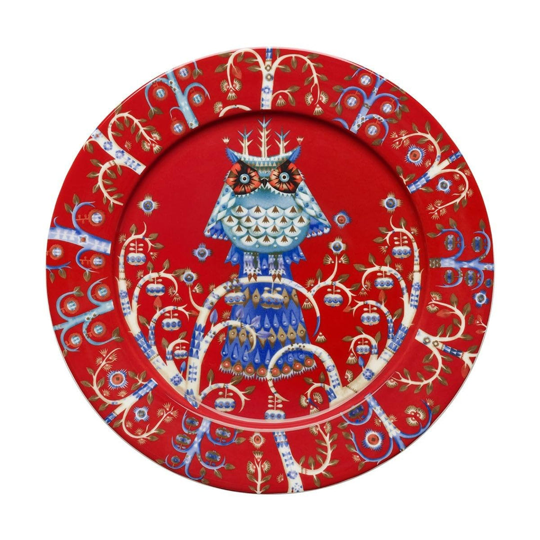 Iittala Taika Teller, Porzellan, 27 cm 27 cm Rood, 27 cm Rood