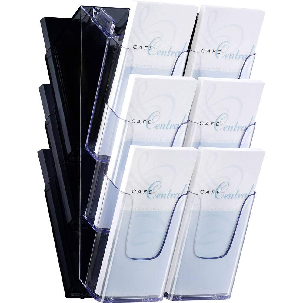 SIGEL LH137 Wand-Prospekthalter aus Acryl mit 3 Fächern, DIN lang/A6, transparent für DIN lang/A6 1