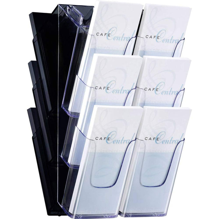 SIGEL LH137 Wand-Prospekthalter aus Acryl mit 3 Fächern, DIN lang/A6, transparent für DIN lang/A6 1