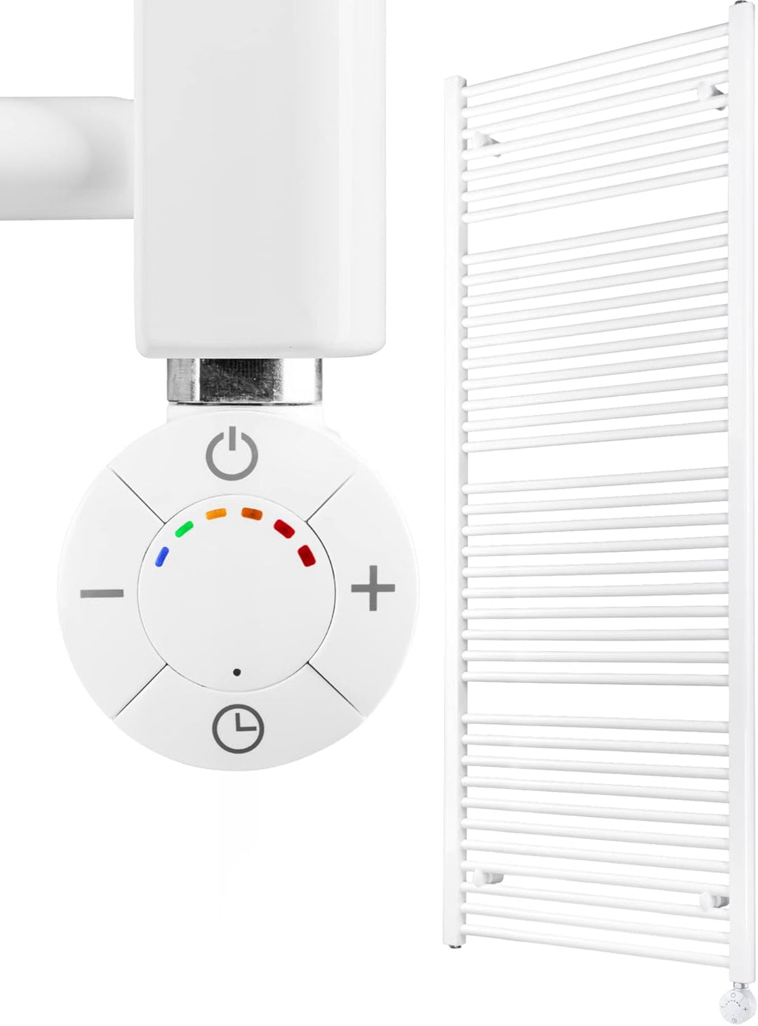 HEATSUPPLY® Handtuchheizkörper elektrisch weiss 1.662 x 600mm Badheizkörper elektrisch mit Thermosta