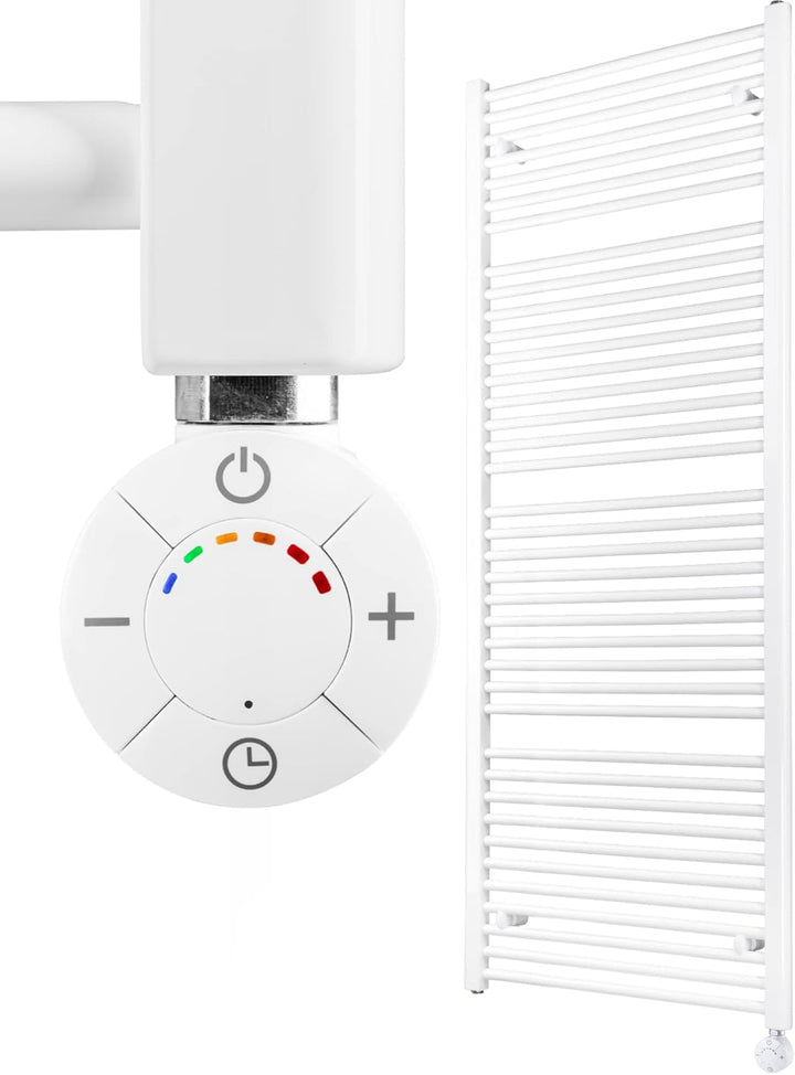 HEATSUPPLY® Handtuchheizkörper elektrisch weiss 1.662 x 600mm Badheizkörper elektrisch mit Thermosta