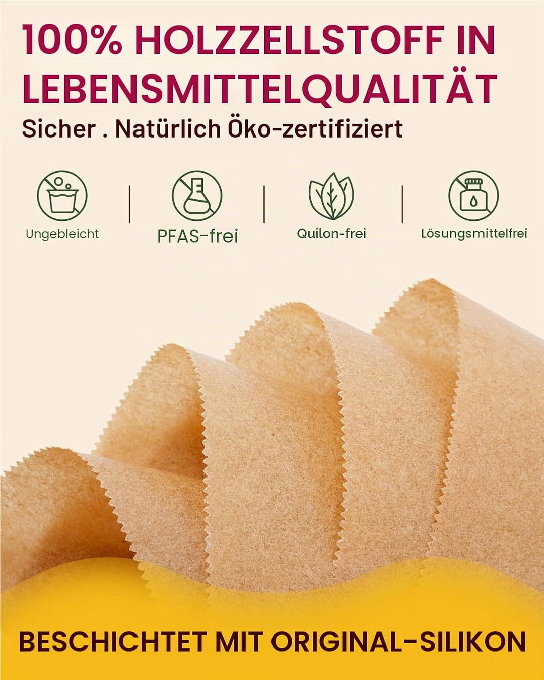 Katbite 220 Stück Backpapier für Heissluftfritteuse mit Doppelkammer, 20.5x14cm Airfryer Papier Line