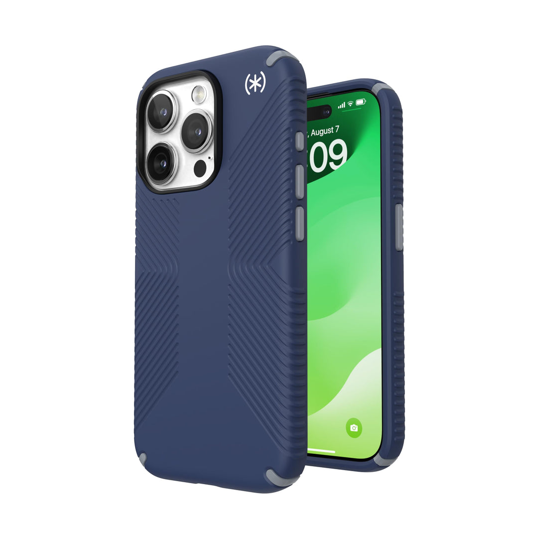 Speck Presidio2 Grip für iPhone 15 Pro Hülle MagSafe Back Cover Blau blu, Küste Blau