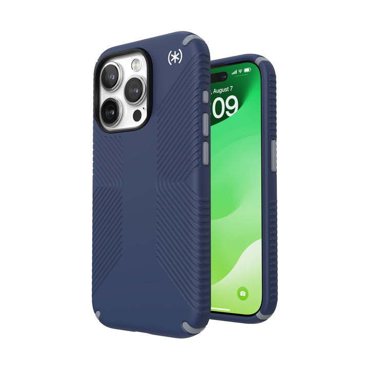 Speck Presidio2 Grip für iPhone 15 Pro Hülle MagSafe Back Cover Blau blu, Küste Blau