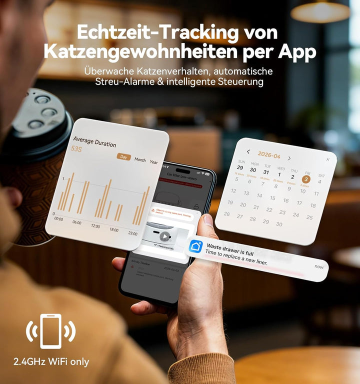 FEELNEEDY Katzenklo Selbstreinigend, Elektrisches Katzenklo mit Geruchsneutralisierungssystem für Ka