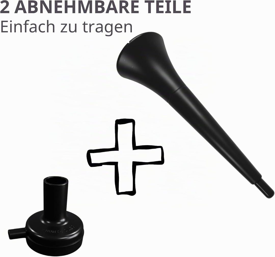 3er-Pack Vuvuzelas aus Widerstandsfähigem Kunststoff | Animationstrompeten für Fussball, Sportverans