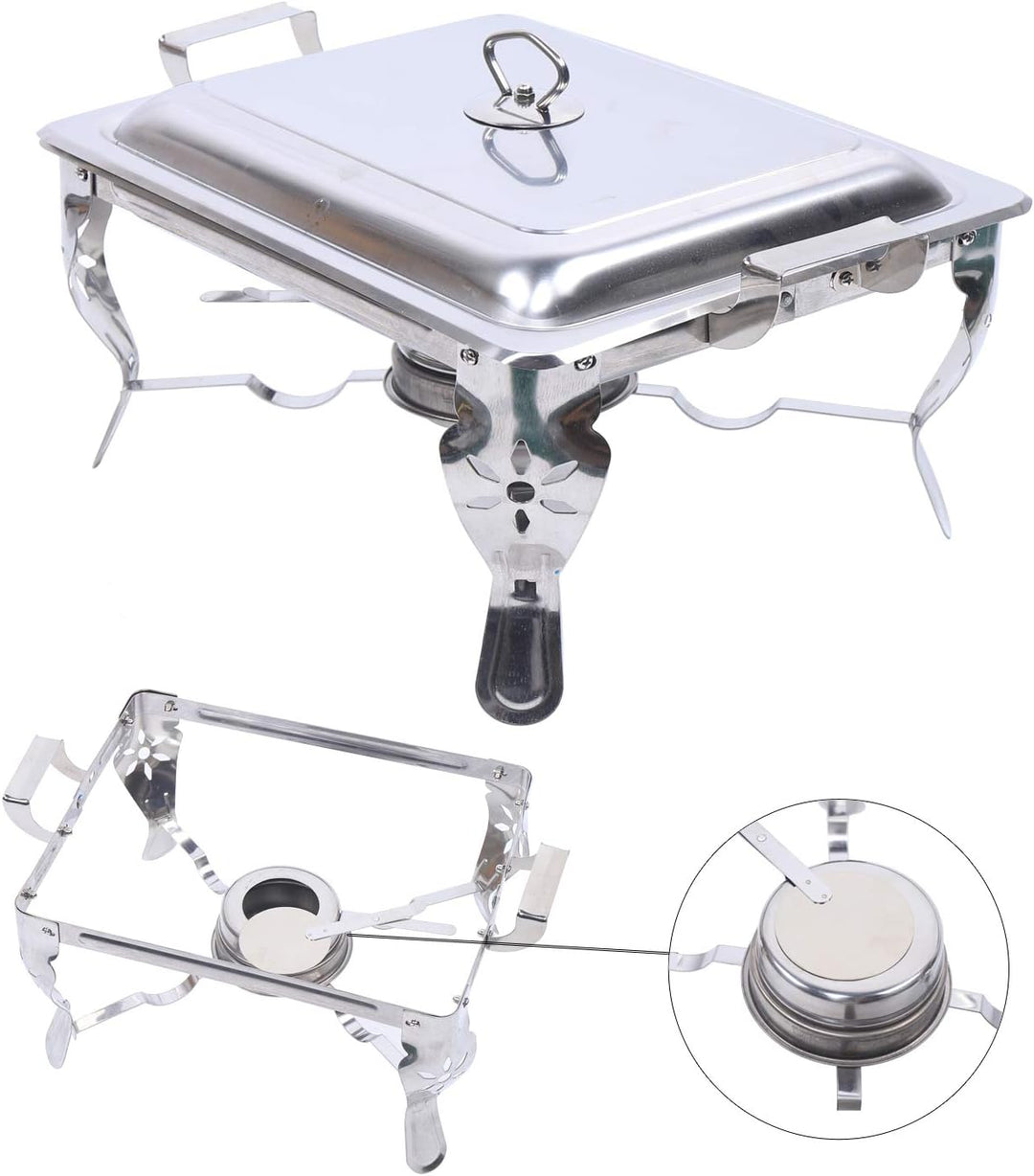 6L Speisewärmer Edelstahl Buffetwärmer Chafing Dish Warmhaltebehälter, Spülmaschinenfest mit Deckelg