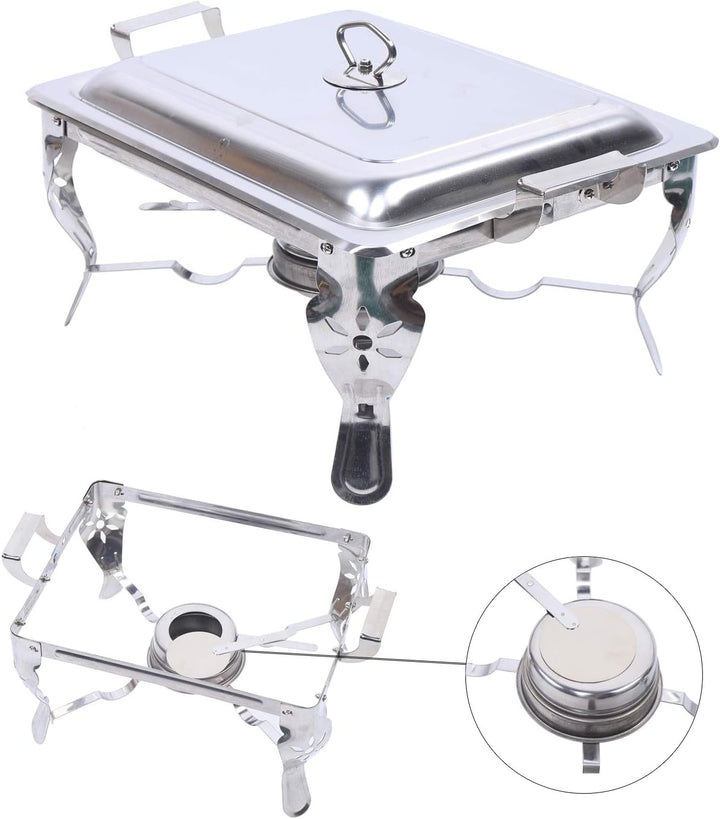 6L Chafing Dish Warmhaltebehälter, Speisenwärmer Edelstahl Buffetwärmer Catering Rechaud Gastronomie