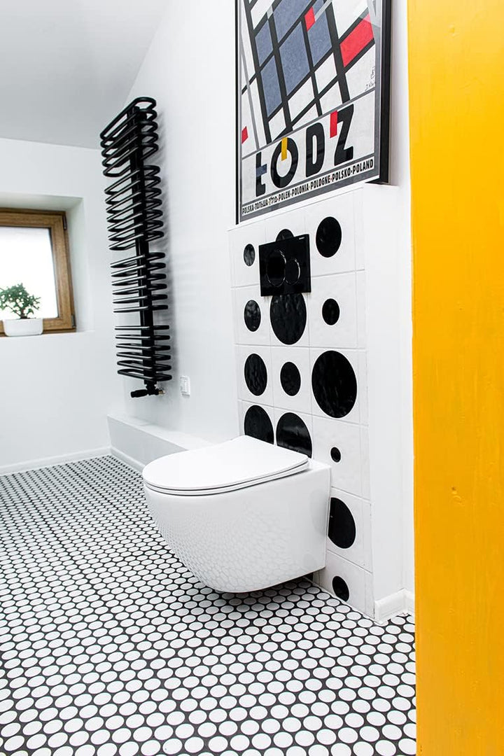 KOLMAN Wand-WC Desna Spülrandloses Weiss mit Slim Soft-close Absenkautomatik Deckel und Schallschutz