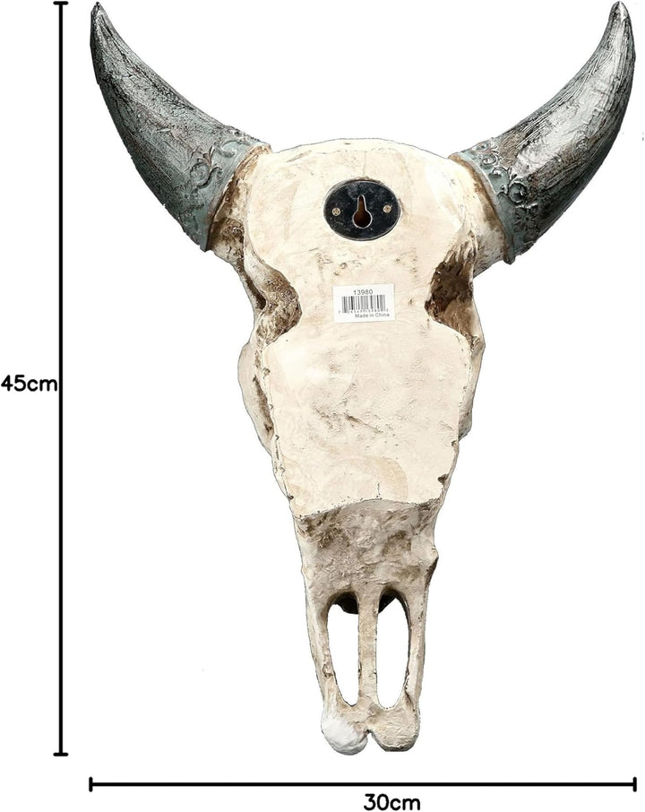 Pacific Giftware Bison Schädel mit Verzierungen | Wanddeko Totenkopf Rind Büffel