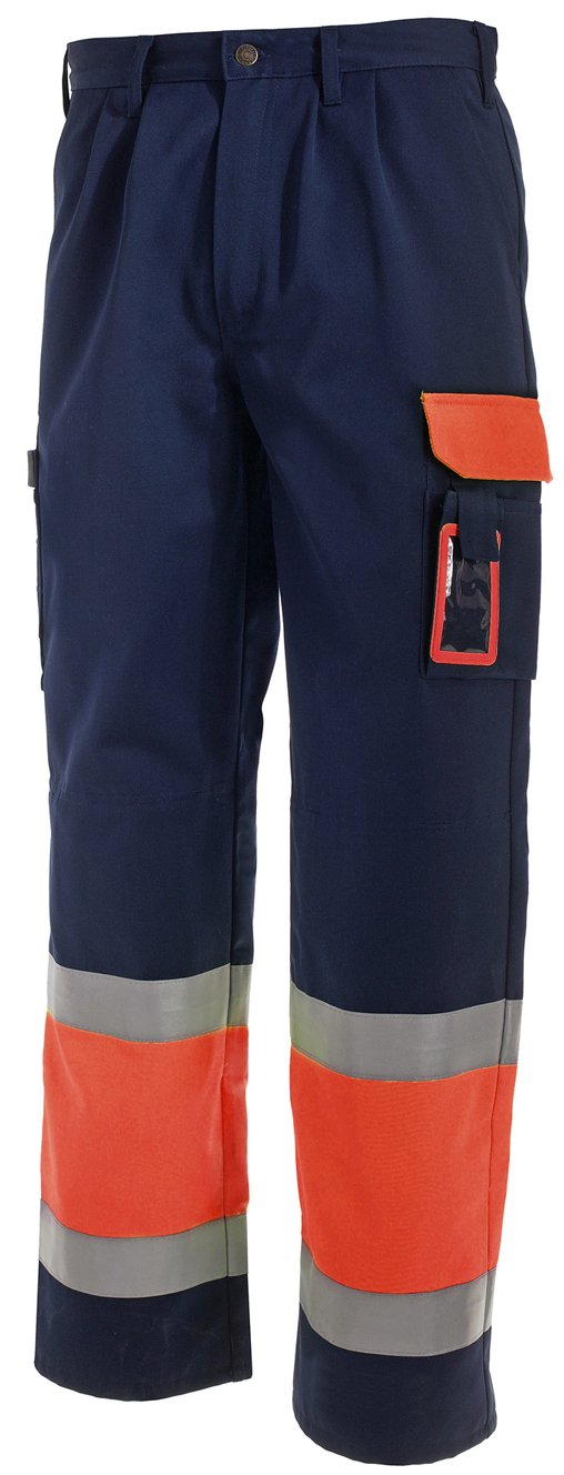 Blaklader 15841860 Hose mit hoher Sichtbarkeit, Orange/Marineblau, grootte D100 100D Navy Blue / Ora