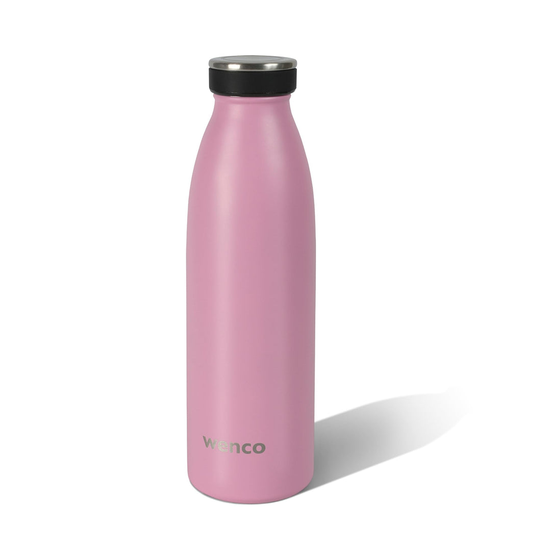 wenco Trinkflasche Edelstahl 0,5l / 500ml isoliert und auslaufsicher für kalte und heisse Getränke a
