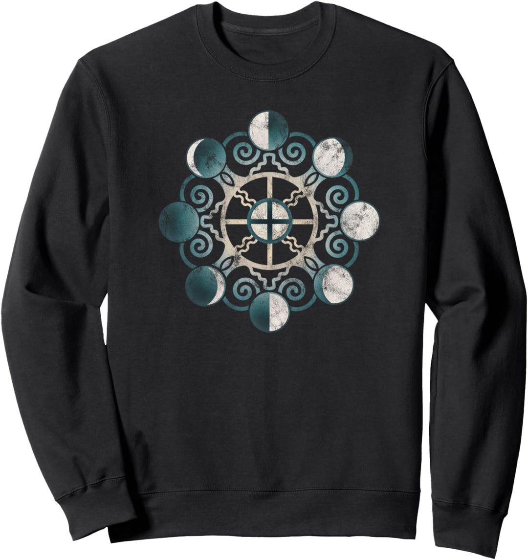 Mondphasen, Erde, Symbol, Magie, Wicca, Heidentum, Keltisch, Sweatshirt