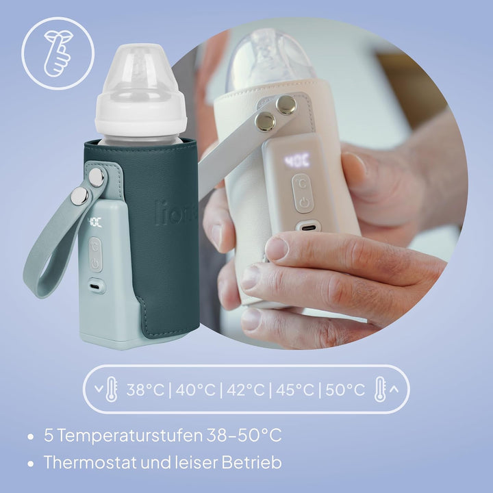 LIONELO Thermup Go Plus Tragbarer Babyflaschenwärmer, hält Flüssigkeiten warm, 5 Betriebstemperature