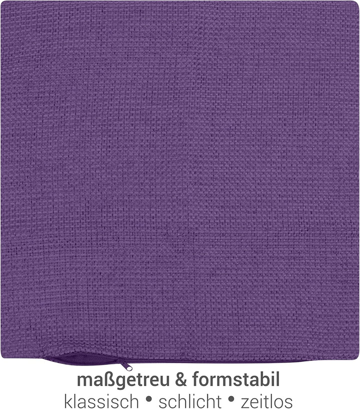 npluseins 2er Pack Kissenhüllen mit Struktur-Muster - Polsteroptik 617.767, 1 Pack (2 Stück) - Kisse