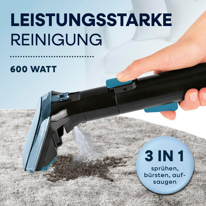 CLEANmaxx Teppichreiniger & Polsterreiniger Pro Power | Spot Cleaner & EASYmaxx Teppichreiniger Mitt