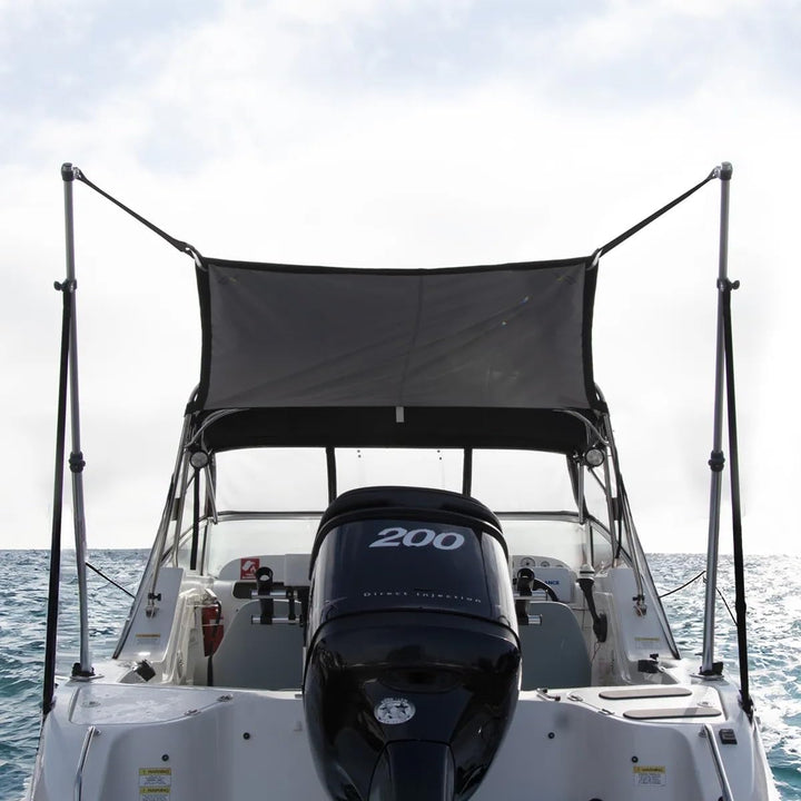 Oceansouth T-Top Erweiterungssatz Sonnenschutz Heck Grau Länge und Breite 2.4m - 2.1m, Grau Länge un