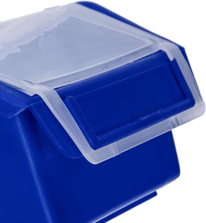 PAFEN Stapelboxen Set – 50x Stapelbox mit Deckel 115 x 75 x 118 mm – Sichtbox Stapelbox für Werkzeug