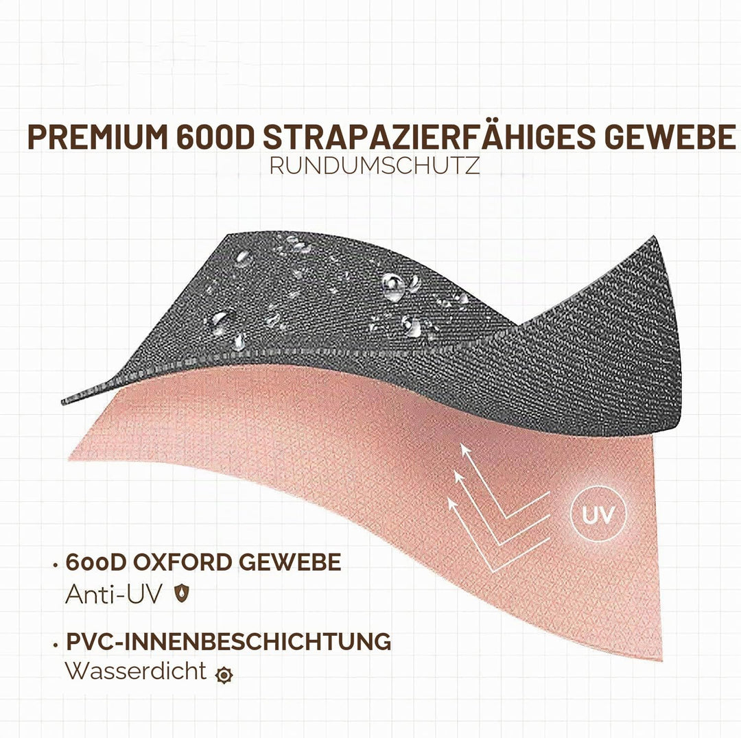Chutzhülle für Sonnenschirm, Wasserdicht 2 m Durchmesser Abdeckhaube 600D Oxford-Gewebe PVC-Beschich