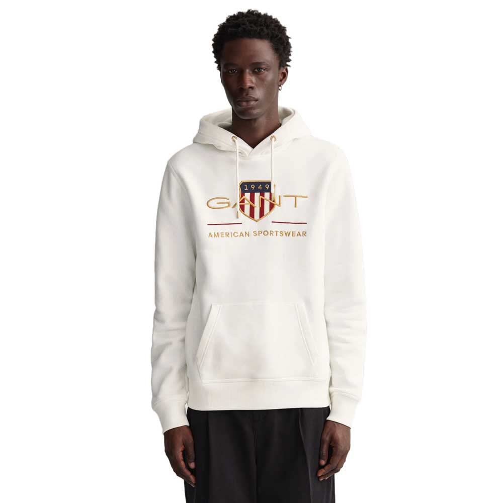 GANT Herren Reg Archive Shield Hoodie Kapuzenpullover XXS Eggshell, XXS Eggshell