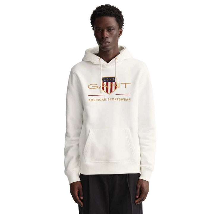 GANT Herren Reg Archive Shield Hoodie Kapuzenpullover XXS Eggshell, XXS Eggshell