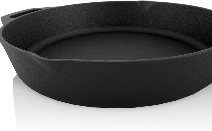 BBQ-Toro Gusseisen Grillpfanne mit Glasdeckel (Ø 26 cm) | Gusseisenpfanne, Grillbratpfanne, Bratpfan