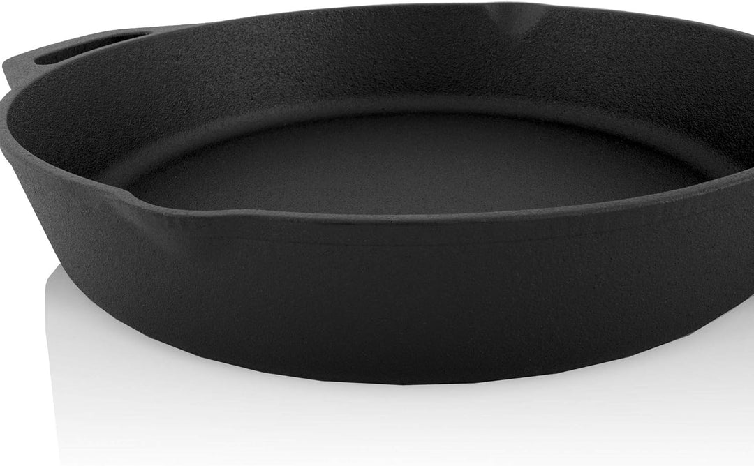 BBQ-Toro Gusseisen Grillpfanne mit Glasdeckel (Ø 26 cm) | Gusseisenpfanne, Grillbratpfanne, Bratpfan