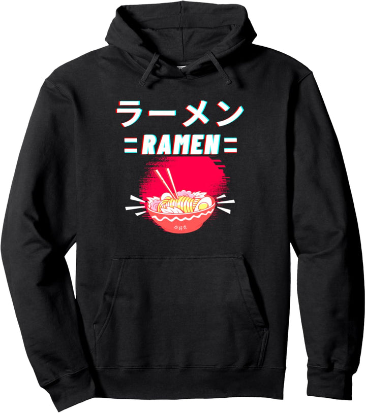 Ramen Nudeln Anime Japanisch Kanji Japanische Ramen Pullover Hoodie