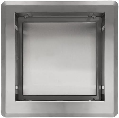 Wäscheschacht-Einwurftür Klappe Deckel QUATTRO PUSH (Edelstahl)