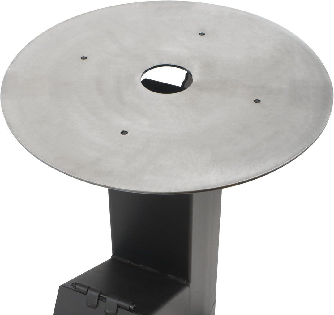 BBQ-Toro Raketenofen mit Grillplatte Ø 50 cm | RAKETE #7 | Rocket Stove aus 2,8-mm-dickem Stahl, BBQ