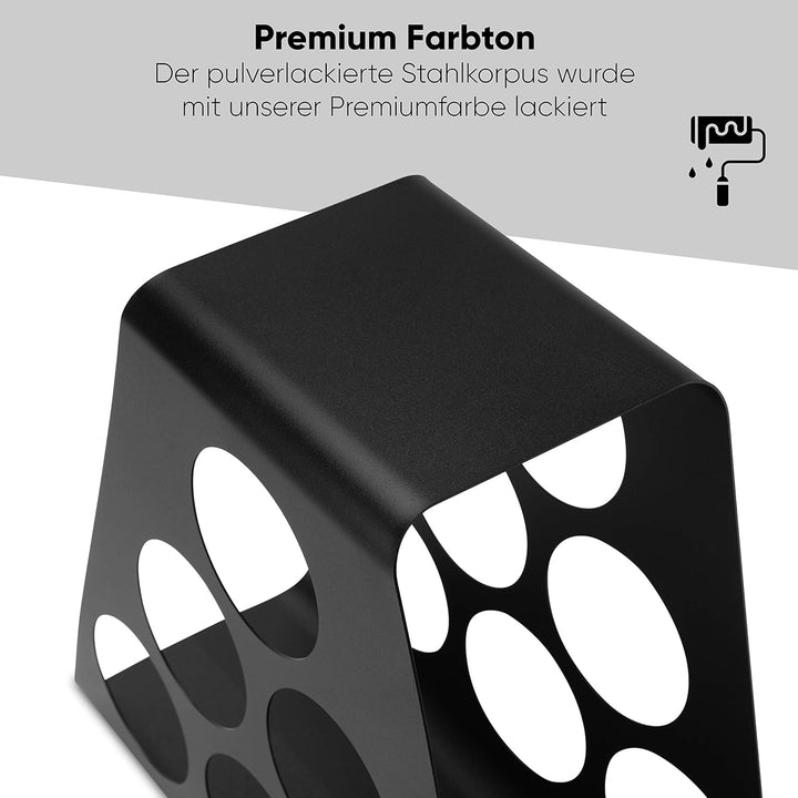 CALUTEA Modernes Weinregal // Metall // Schwarz // Stehend // Designer Weinständer