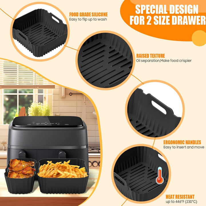 Heissluftfritteuse Zubehör für Philips Airfryer Dual Basket 3000 Series - Air Fryer Accessories Eins
