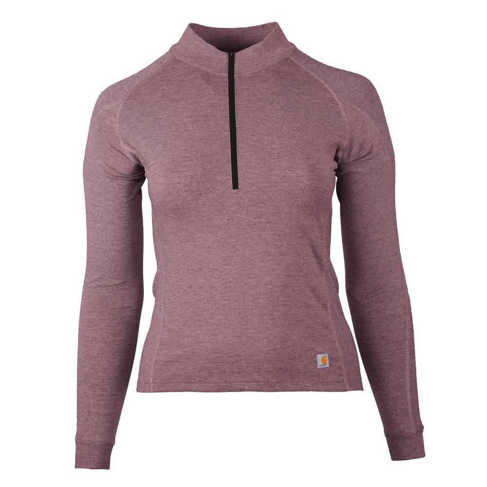 Carhartt Damen Damen Base Force Heavyweight Quarter Zip Baselayer-Shirt XXL Deep Wine Heather, XXL D