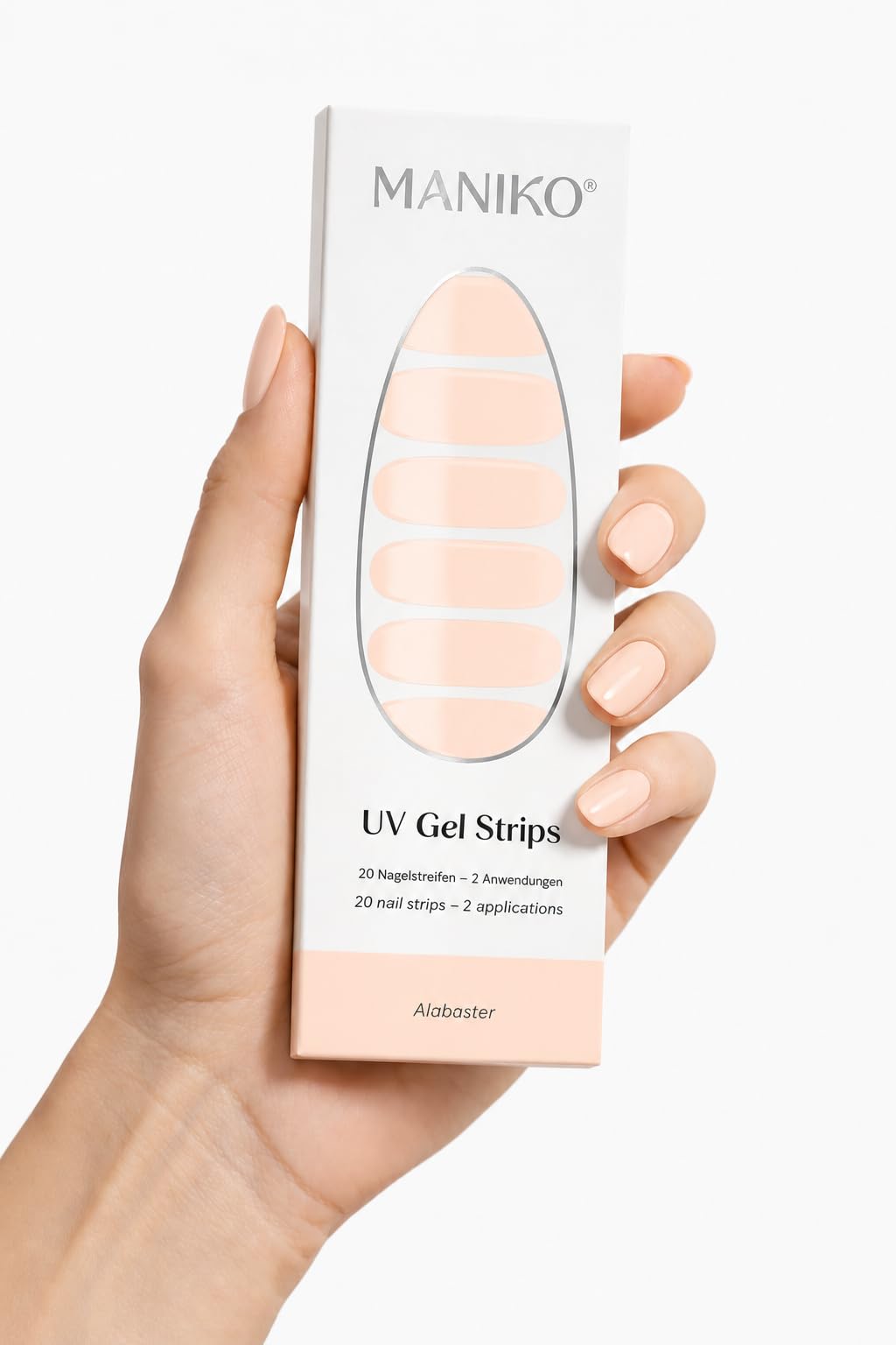 Maniko® UV Gel Strips - Selbstklebende Nagelfolie für bis zu 2 Anwendungen - Vegan & langanhaltend -
