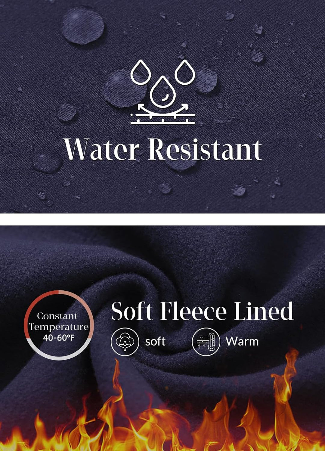 baleaf Thermo Hose Damen Thermo Leggings mit Taschen Wanderhose Wasserabweisend Bootcut Leggings Sch
