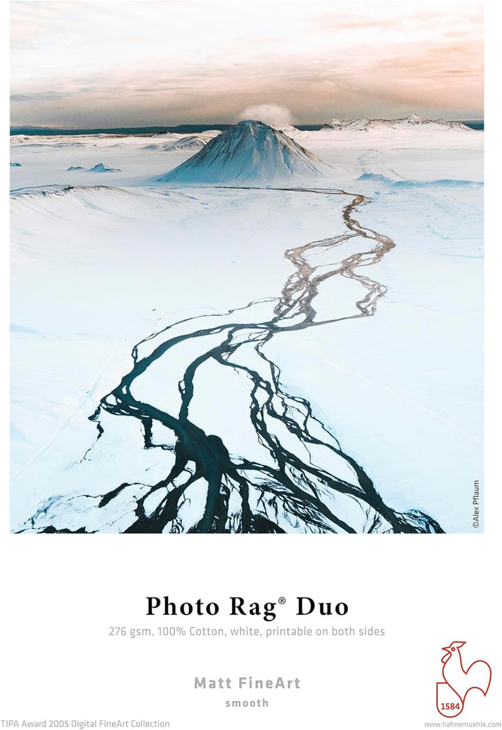 Hahnemühle 10641607 Digital FineArt Photo Rag Duo, 276 g/m², DIN A4, 210 x 297 mm, weiss, 210 x 297
