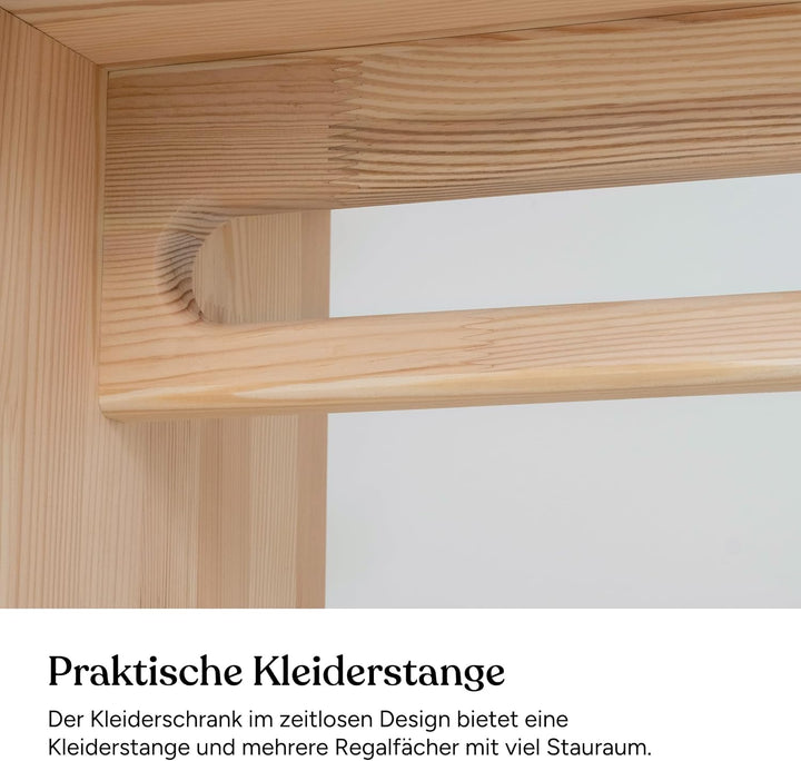 Ehrenkind® Montessori Kleiderschrank | Kinderregal Kiefer Natur | Kinderschrank FSC Zertifiziert | G