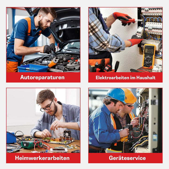 Crimpzange für Isolierte Kabelschuhe –Presszange Crimping Tool geeignet für 0,5-6mm² (AWG 10-20), Pr