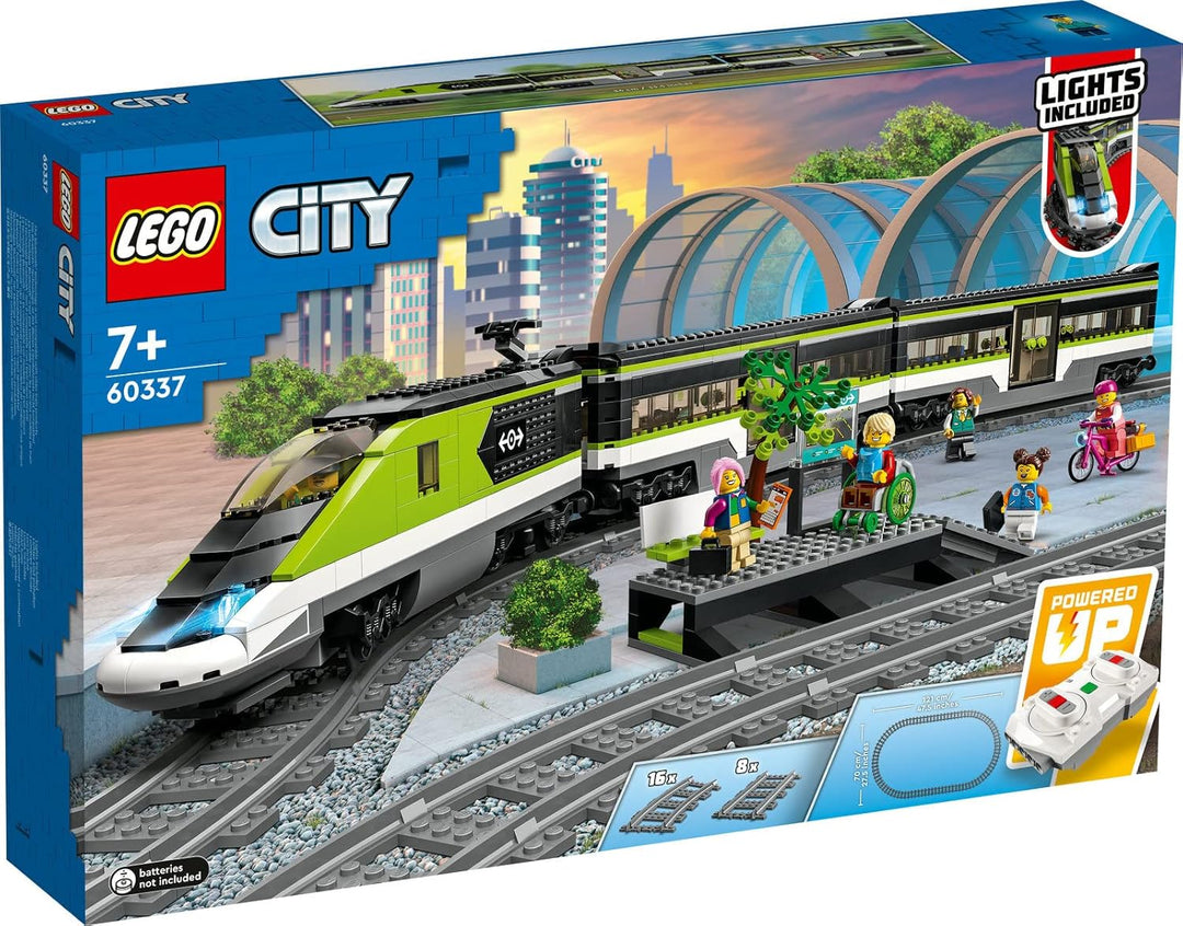 Lego City 3er Set: 60337 Personen-Schnellzug, 60238 Weichen & 60205 Schienen