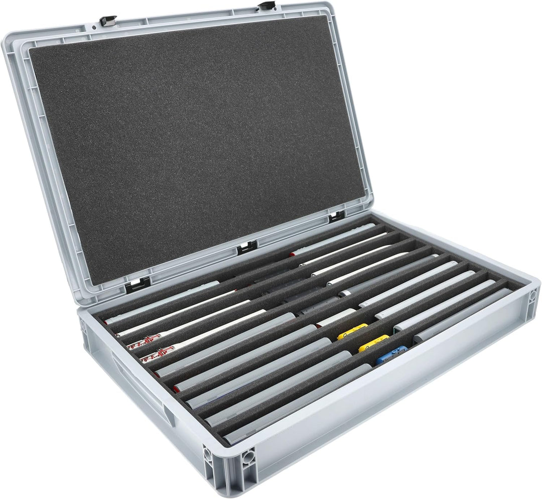 Feldherr Eurobox 60 x 40 cm Set für Modelleisenbahnen - Spur TT - 9 Fächer - Schaumstoffeinlage für
