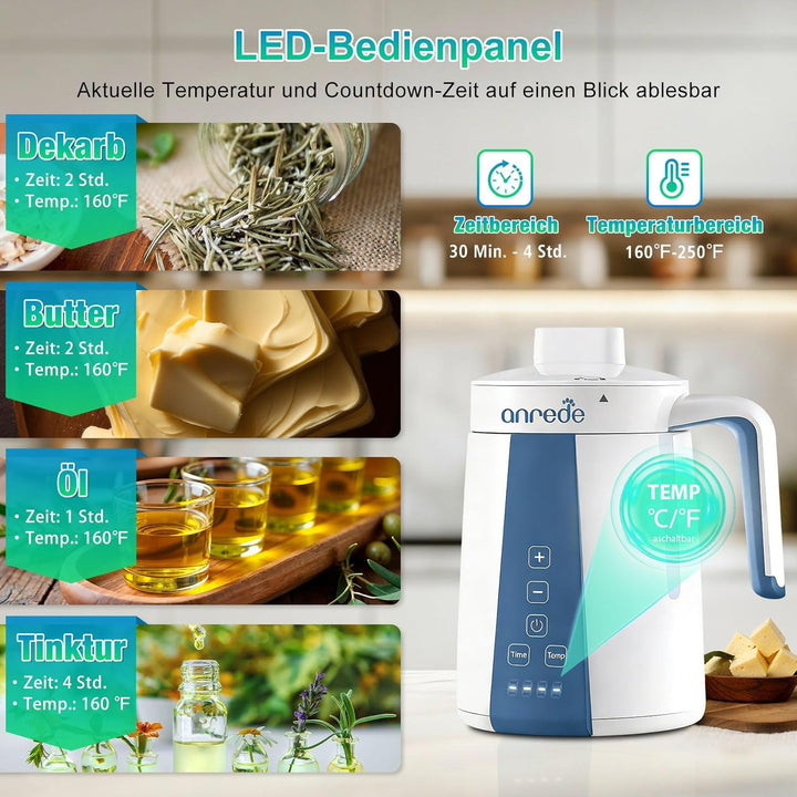 Kräuter-Decarboxylator &amp; -Infuser Butter-Infusion Butter Hersteller | 2-in-1 Heim-Infuser-Gerät mit