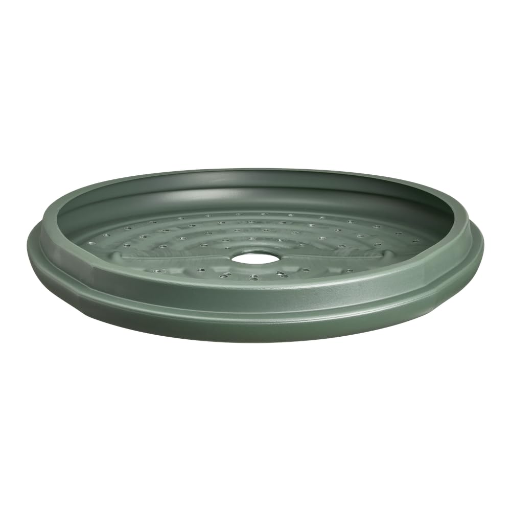 Elho Green Basics Komposter 200L Boden Platte - 100% Recyceltem Plastik - L 68.9 x B 69.9 x H 8.0 cm