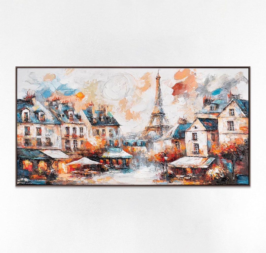 YS-Art Landschaftsmalerei Acryl Gemälde auf Leinwand Moderne bilder mit Rahmen set handgemalt Wandbi