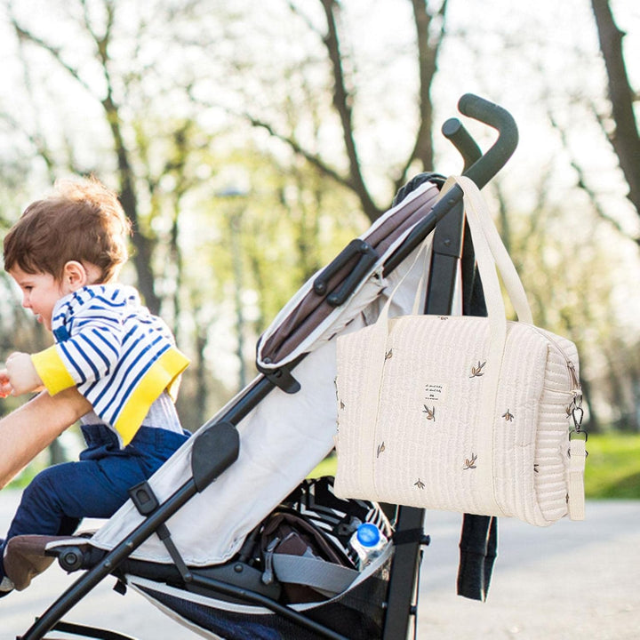 Stickerei Wickeltasche - Stilvolle, Langlebige Baumwoll-Tasche Mit Grosser Kapazität für Baby, Tragb