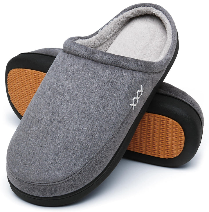 Mishansha Herren Damen Warme Hausschuhe Winter Memory Foam Plüsch Pantoffeln rutschfest Slippers,Gr.