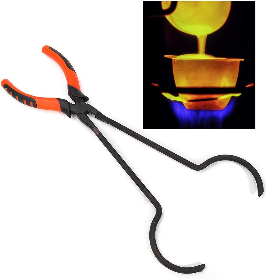 Tiegelzange, Goldschmelzofen Halter Clamp, Tiegelklemme, für Metallguss im Goldguss, Altmetallrecycl