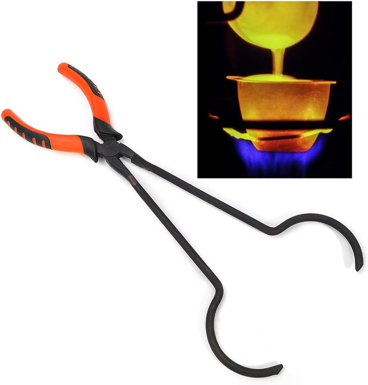 Tiegelzange, Goldschmelzofen Halter Clamp, Tiegelklemme, für Metallguss im Goldguss, Altmetallrecycl