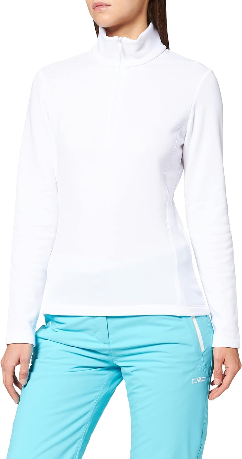 CMP Damen Stretch-Fleecepullover für Damen Fleeceshirt 36 Weiss, 36 Weiss