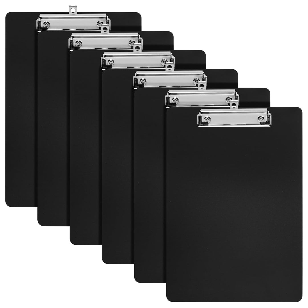 7 Stück Klemmbrett A4, Clipboard A4 Klemmbrettmappe mit Clip, Kunststoff Klemmbretter, Schreibbrett